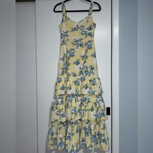 Abercrombie & Fitch Yellow and Blue Floral Dress